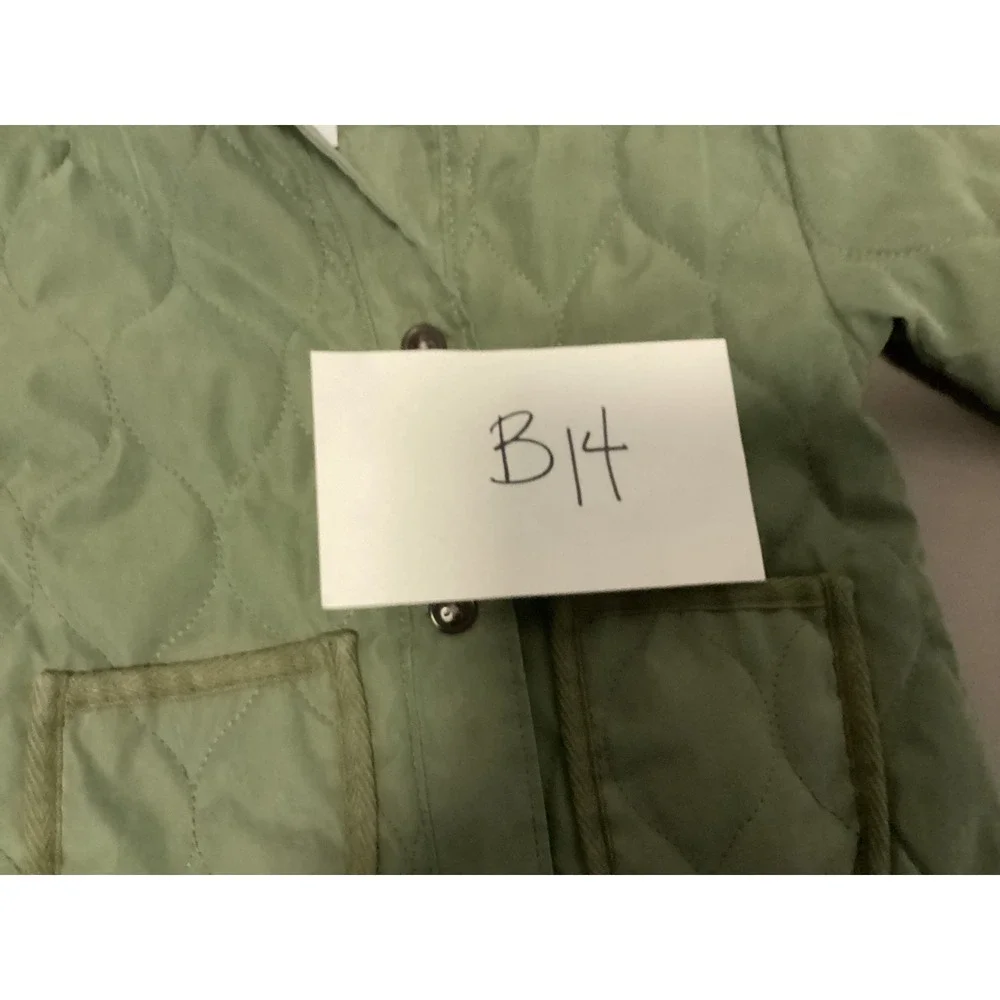 Old Navy Quilted Barn Jacket Toddler 12-18M Green Water-Resistant Field Coat